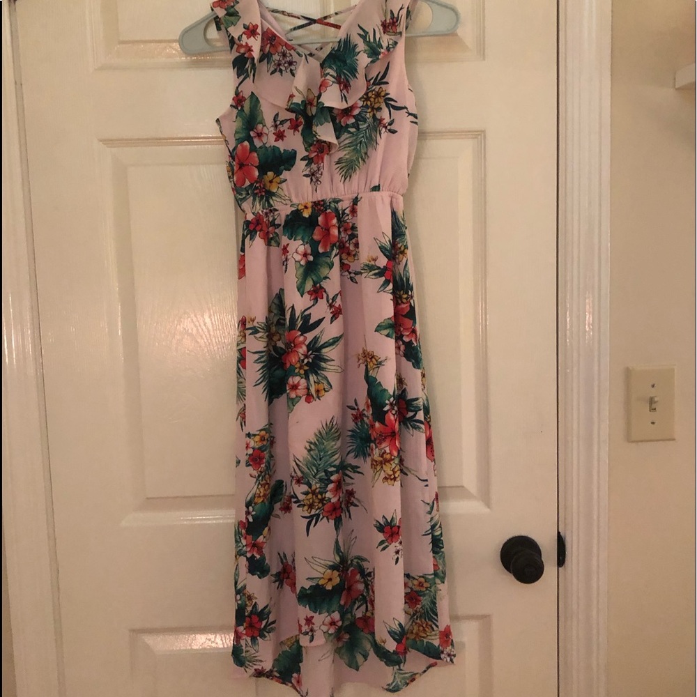 high low pink dress